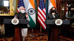 ?
PM?Modi meets US Vice President Kamala Harris in Washington DC.