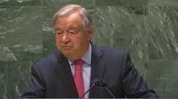 We are on edge of an abyss and moving in the wrong direction. Our world has never been more threatened or divided, says UN Secretary-General Antonio Guterres.