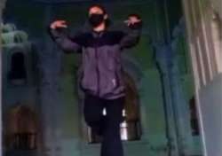 Screenshot from viral video after girl dances inside Lucknow's?Bada imambara