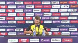 Image of David Warner in press conference 