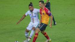 A moment from SC East Bengal vs ATK Mohun Bagan FC match in ISL 2021-22.