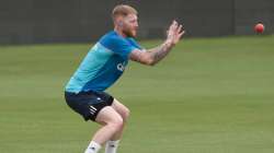 Ben Stokes during an England Ashes squad training session at Metricon Stadium.