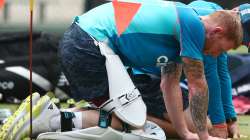 Ben Stokes during an England Ashes Squad nets session at The Gabba in Brisbane, Australia. 