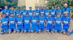 India hockey men's team pose for a customary squad photo ahead of the Asian Champions Trophy.