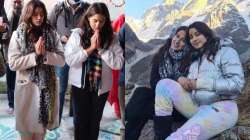 Janhvi Kapoor, Sara Ali Khan offer prayers at Kedarnath temple