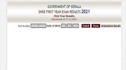 DHSE Kerala Plus One Result 2021 declared