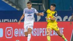 A moment from Hyderabad FC vs Bengaluru FC match in ISL 2021-22. 