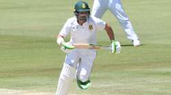 South Africa captain Dean Elgar taking a run in the first Test at Centurion