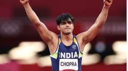 Javelin thrower Neeraj Chopra in the finals of Tokyo Olympics 2020. (File Photo)