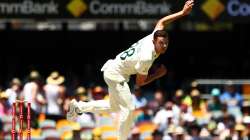 Josh Hazlewood of Australia bowls during day four of the First Test Match in the Ashes series.