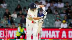 England's Joe Root is hit by a delivery by Mitchell Starc during Day four of the Second Ashes Test at Adelaide Oval on Sunday.