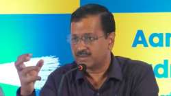 Arvind  Kejriwal addresses media in Panaji 