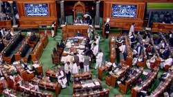 Speaker Om Birla conducts proceedings in the Lok Sabha during the Winter Session of Parliament on Nov 30