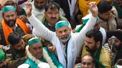 BKU leader Rakesh Tikait leaves from Ghazipur border after farmers ended their year-long agitation against the farm reform laws in New Delhi on? Wednesday (December 15)