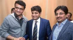 Avishek Dalmiya (center) with Sourav Ganguly and Snehashish Ganguly (File Photo)