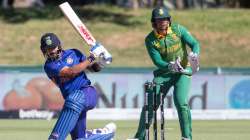 India number three Virat Kohli plays a shot during the first ODI against South Africa. 