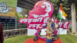 Congress candidate from Lucknow Central Sadaf Zafar at party office in Lucknow, Thursday, Jan. 13, 2022. Congress released its first list of 123 candidate, which included 50 women, for the UP elections 2022.