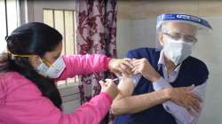 Gurugram: A health worker administers a dose of Covid-19 vaccine to a beneficiary at a vaccination centre, in Gurugram