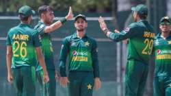 Pakistan players celebrate during a match in the recently concluded Asia Cup