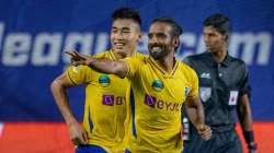 Kerala Blasters FC team celebrating goal against Odisha FC in ISL 2021-22