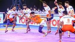 Puneri Paltan's Aslam Inamdar during raid against Gujarat Giants