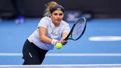 Sania Mirza plays a backhand shot during a Tennis game (File photo)