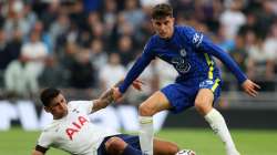 Tottenham's Cristian Romero (left) with Chelsea's Kai Havertz 