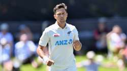 Trent Boult of New Zealand celebrates his five wicket haul and 300 Test wickets during the 2nd Test