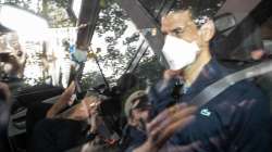 Novak Djokovic leaves the Park hotel on Sunday in Melbourne, Australia