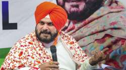 Punjab Congress President Navjot Singh Sidhu addresses a press conference at Chandigarh Press Club and launched party's digital campaign.