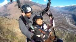 Woman's hilarious video during paragliding goes viral