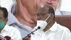 NCP supremo Sharad Pawar addresses a presser in Mumbai on upcoming assembly elections in 5 states.