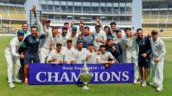 File photo of Vidarbha team after winning Ranji Trophy 2018-19. 