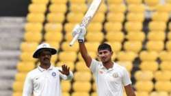 Ganesh Satish celebrating after hitting runs in a Ranji match (File photo)