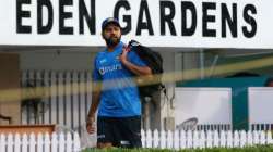 Rohit Sharma during Team India's practice session at Eden Gardens for upcoming India vs West Indies 