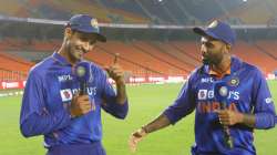 File photo of Deepak Hooda talking to Suryakumar Yadav after his team India won the 2nd ODI.