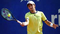 Casper Ruud plays a forehand during a match (File photo)