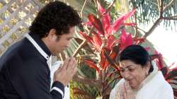 File photo of Sachin Tendulkar with Lata Mangeshkar.