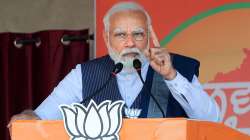 Prime Minister Narendra Modi addresses an election rally 