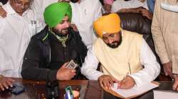 Punjab Congress president Navjot Singh Sidhu and Chief Minister Charanjit Singh Channi.