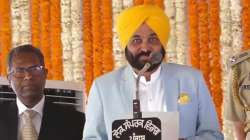 Bhagwant Mann takes oath as the Chief Minister of Punjab in Khatkar Kalan.