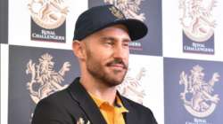 Faf du Plessis during RCB's unboxing event