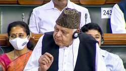 J&K National Conference MP Farooq Abdullah in the Lok Sabha.