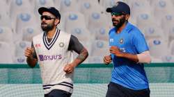 Former India skipper Virat Kohli and pacer Jasprit Bumrah during the practice session.