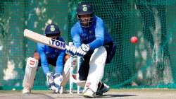 Hanuma Vihari of India during a practice session ahead of India vs Sri Lanka pink ball Test 