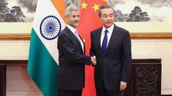 External Affairs Minister Subrahmanyam Jaishankar shakes hands with Chinese counterpart Wang Yi during a meeting at Diaoyutai State Guesthouse, in Beijing, Monday, Aug 12, 2019.