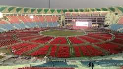 Preparations underway at Ekana Stadium for the oath-taking ceremony of Uttar Pradesh Chief Minister Yogi Adityanath for the second term in Lucknow