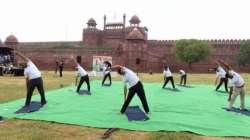 Yoga at Red Fort in Delhi