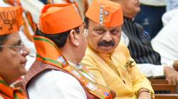 Karnataka CM Basavaraj Bommai (Right) with BJP Chief JP Nadda (Centre).