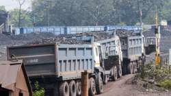 Coal transportation under progress at the coal mines of CIL at Bharkunda area in Ramgarh district, Monday, October 11, 2021.